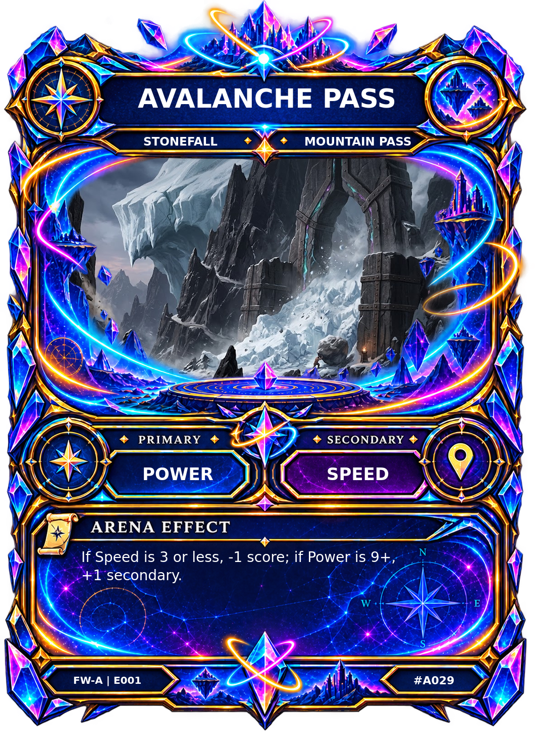 Rendered Avalanche Pass Arena card