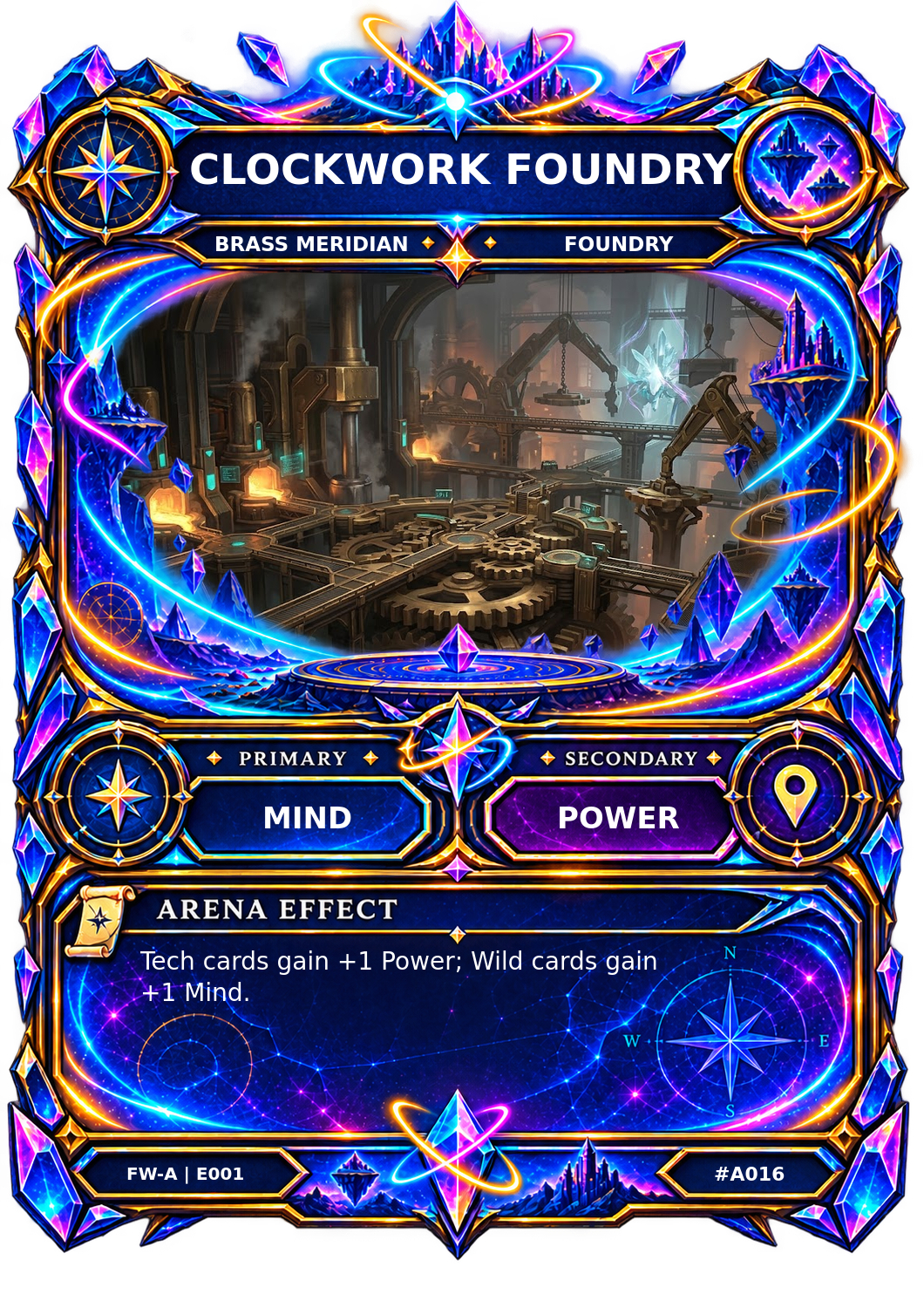 Rendered Clockwork Foundry Arena card