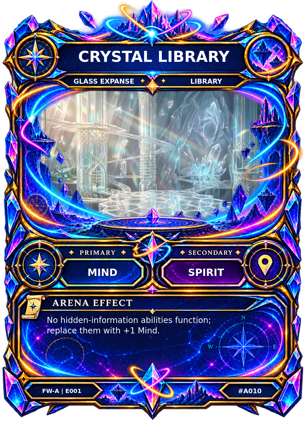 Rendered Crystal Library Arena card