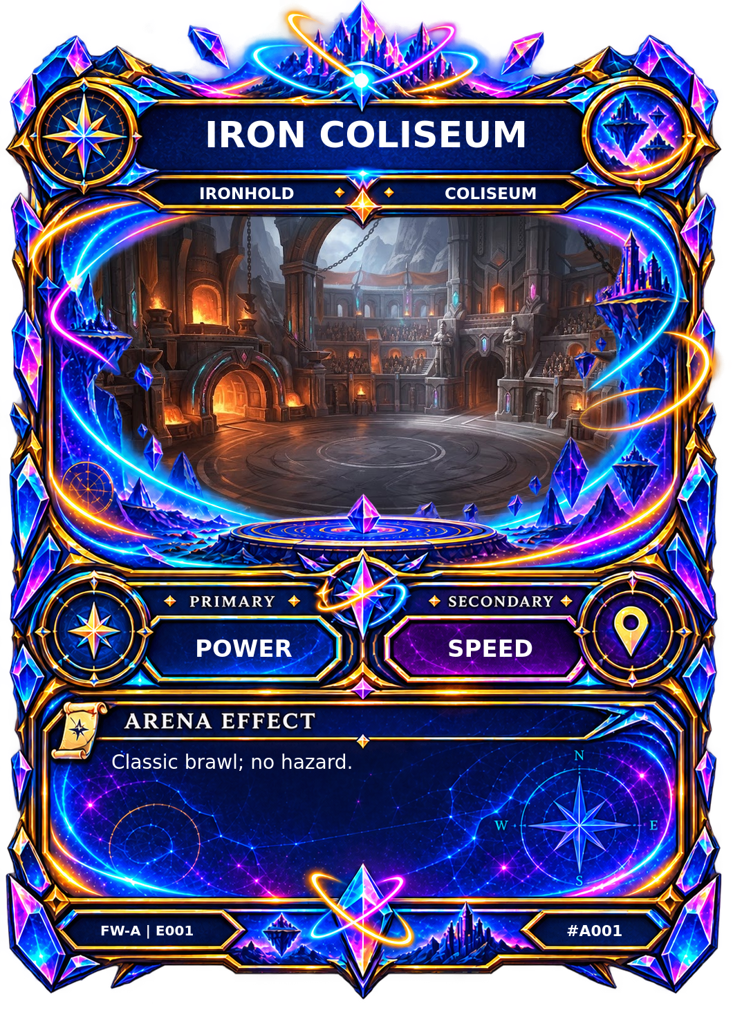 Rendered Iron Coliseum Arena card