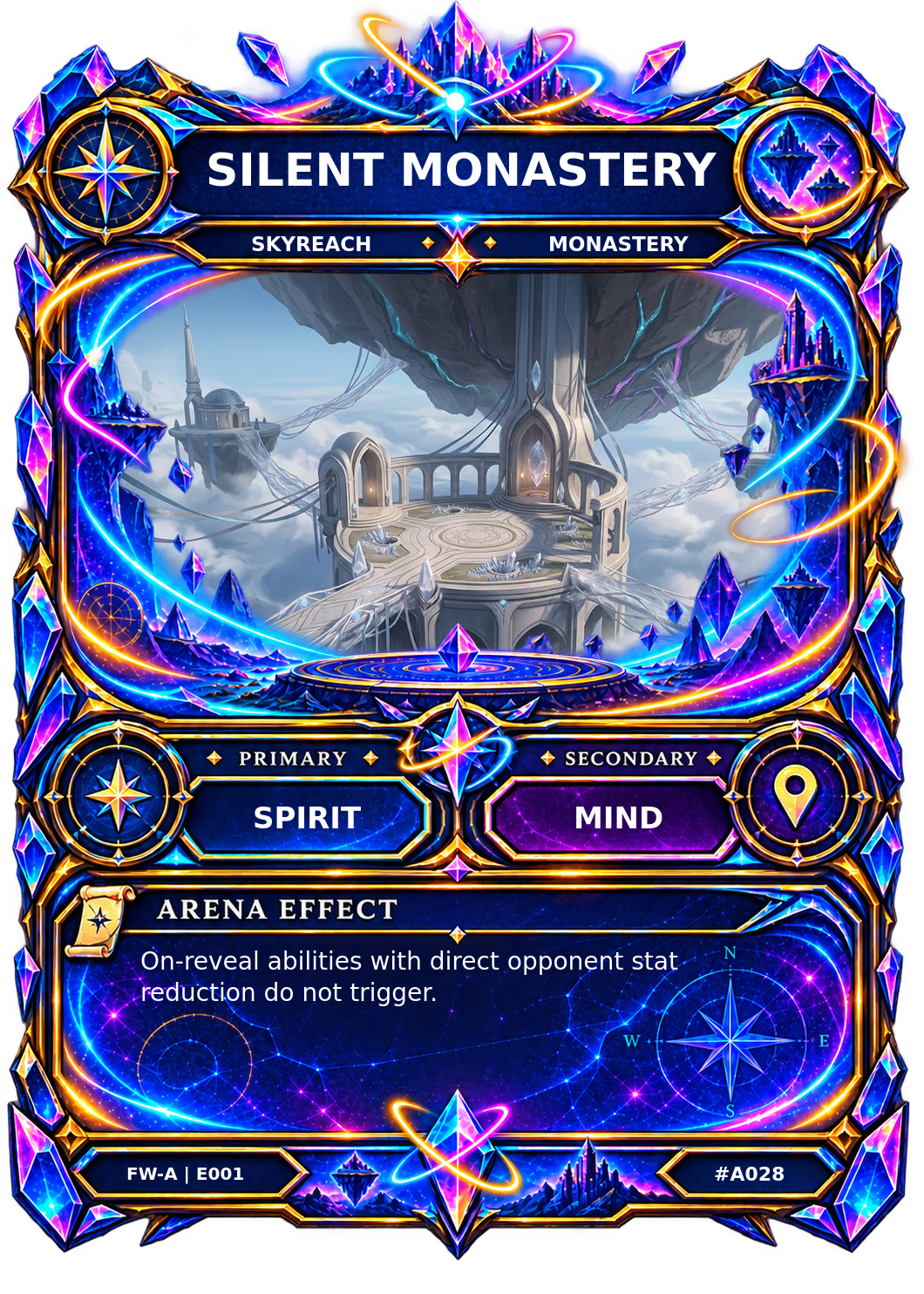 Rendered Silent Monastery Arena card