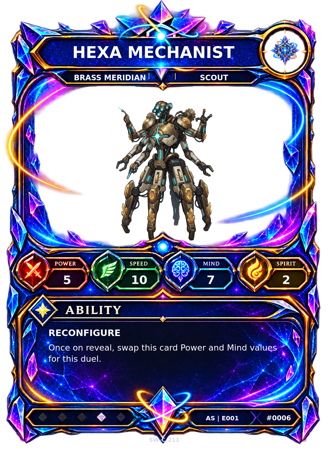 Rendered Hexa Mechanist Ascendant Champion card