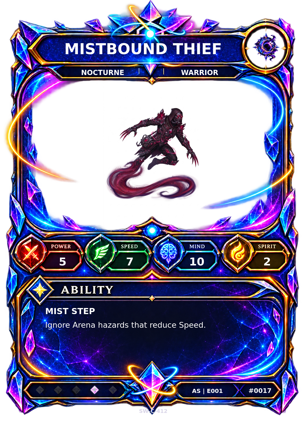 Rendered Mistbound Thief Ascendant Champion card