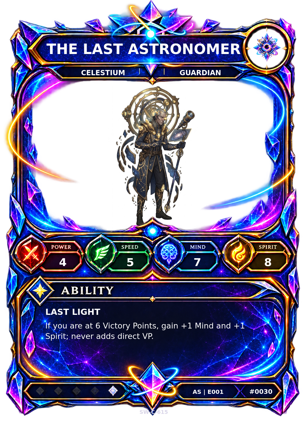 Rendered The Last Astronomer Ascendant Champion card