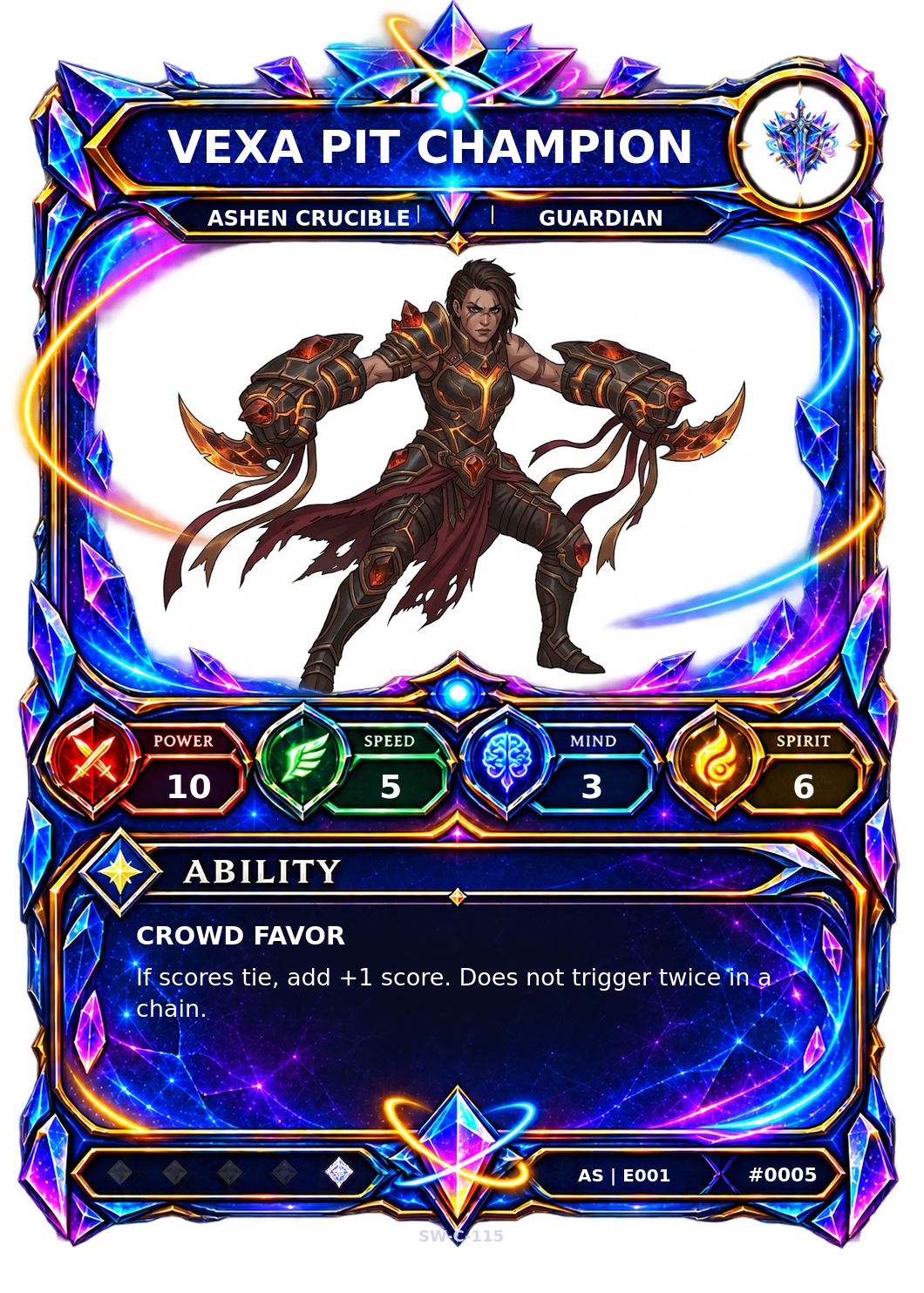 Rendered Vexa Pit Champion Ascendant Champion card