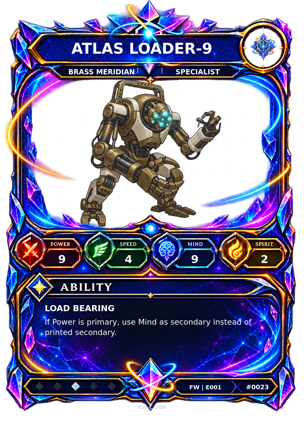 Rendered Atlas Loader-9 Base Champion card