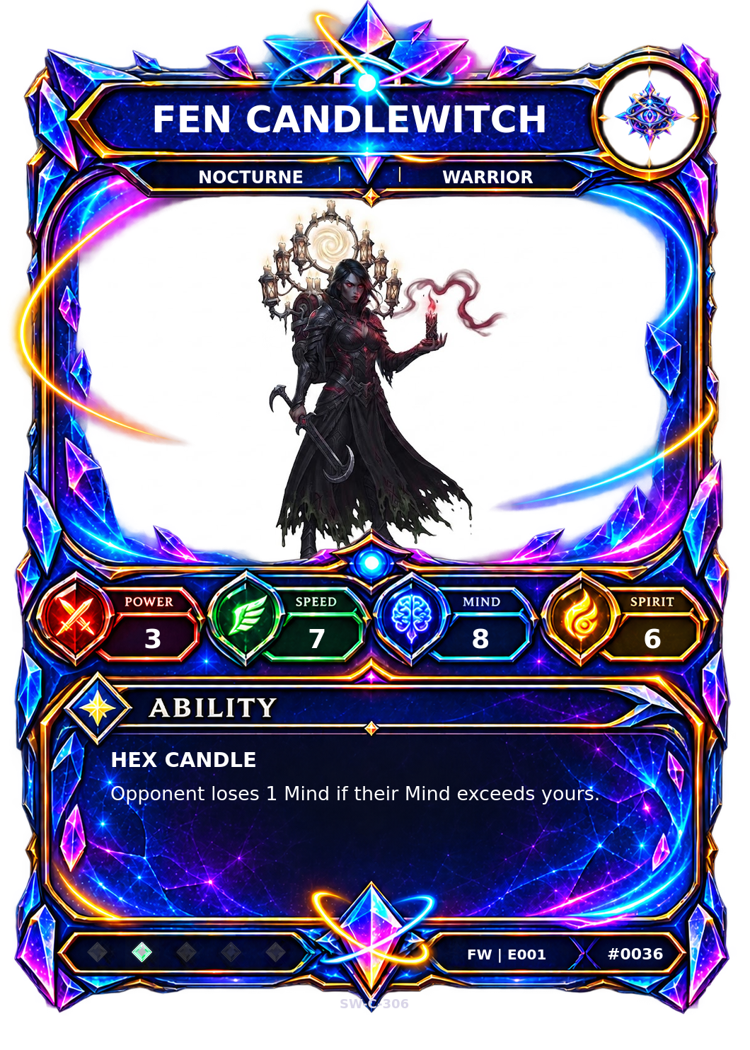 Rendered Fen Candlewitch Base Champion card