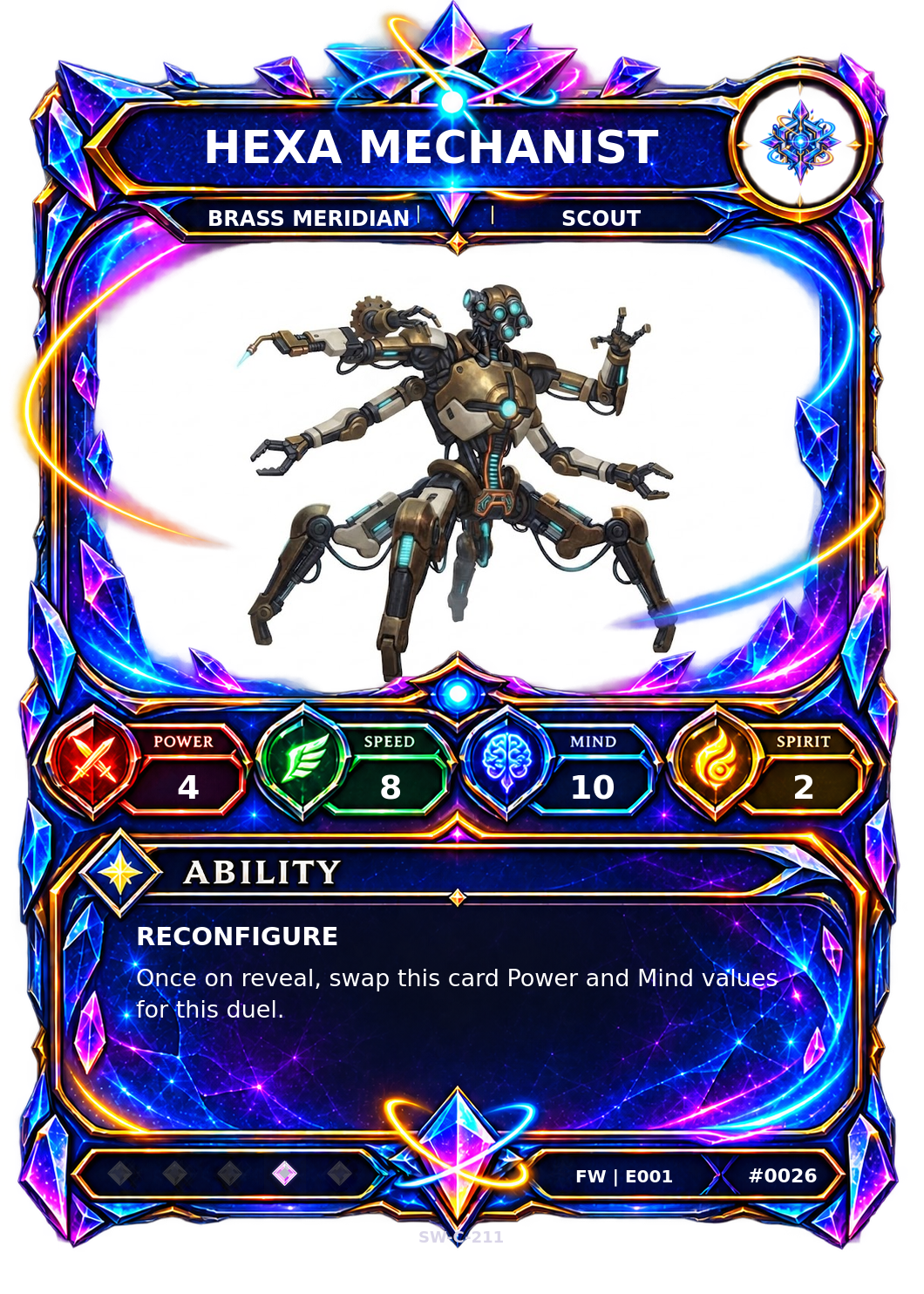 Rendered Hexa Mechanist Base Champion card