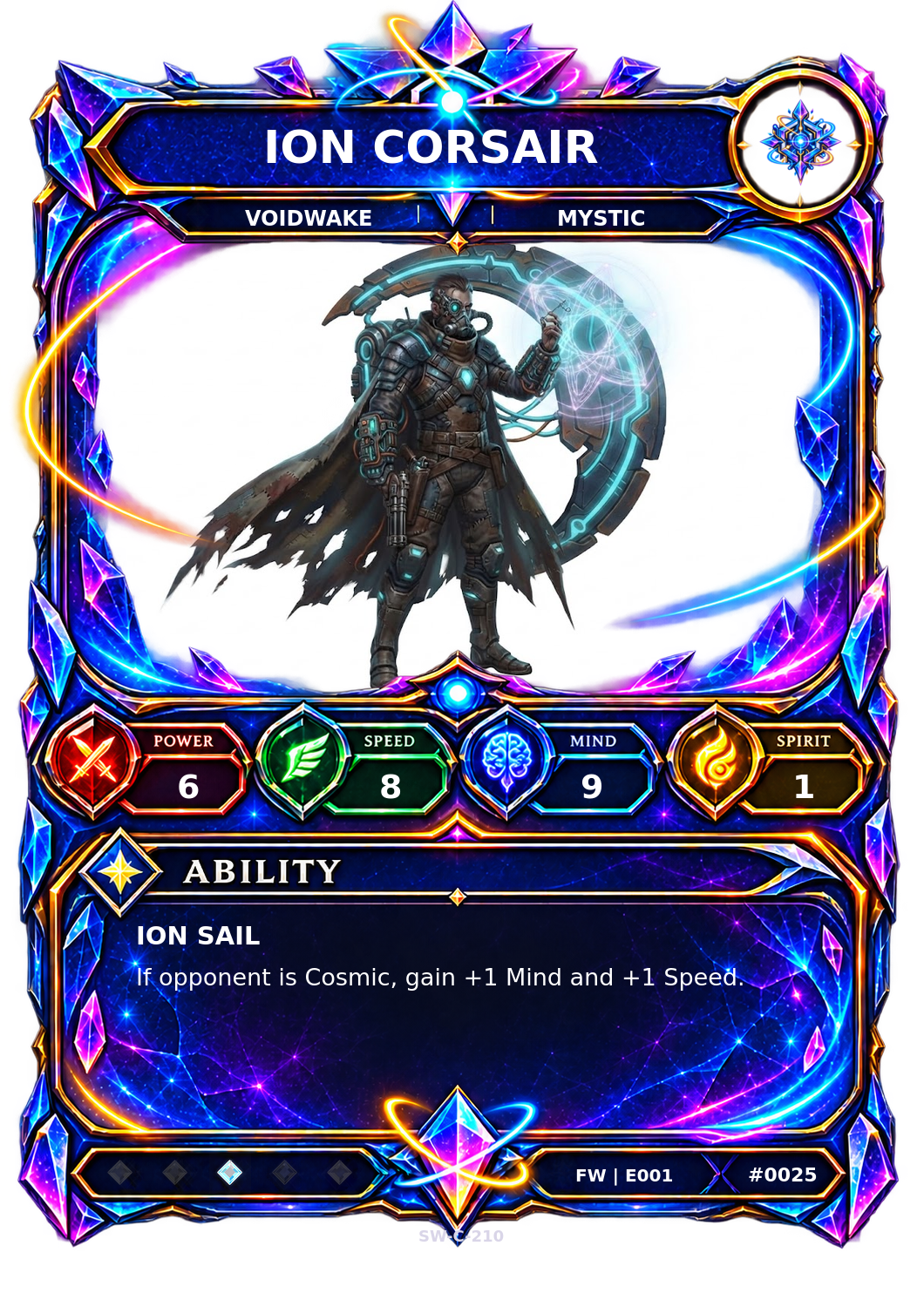 Rendered Ion Corsair Base Champion card