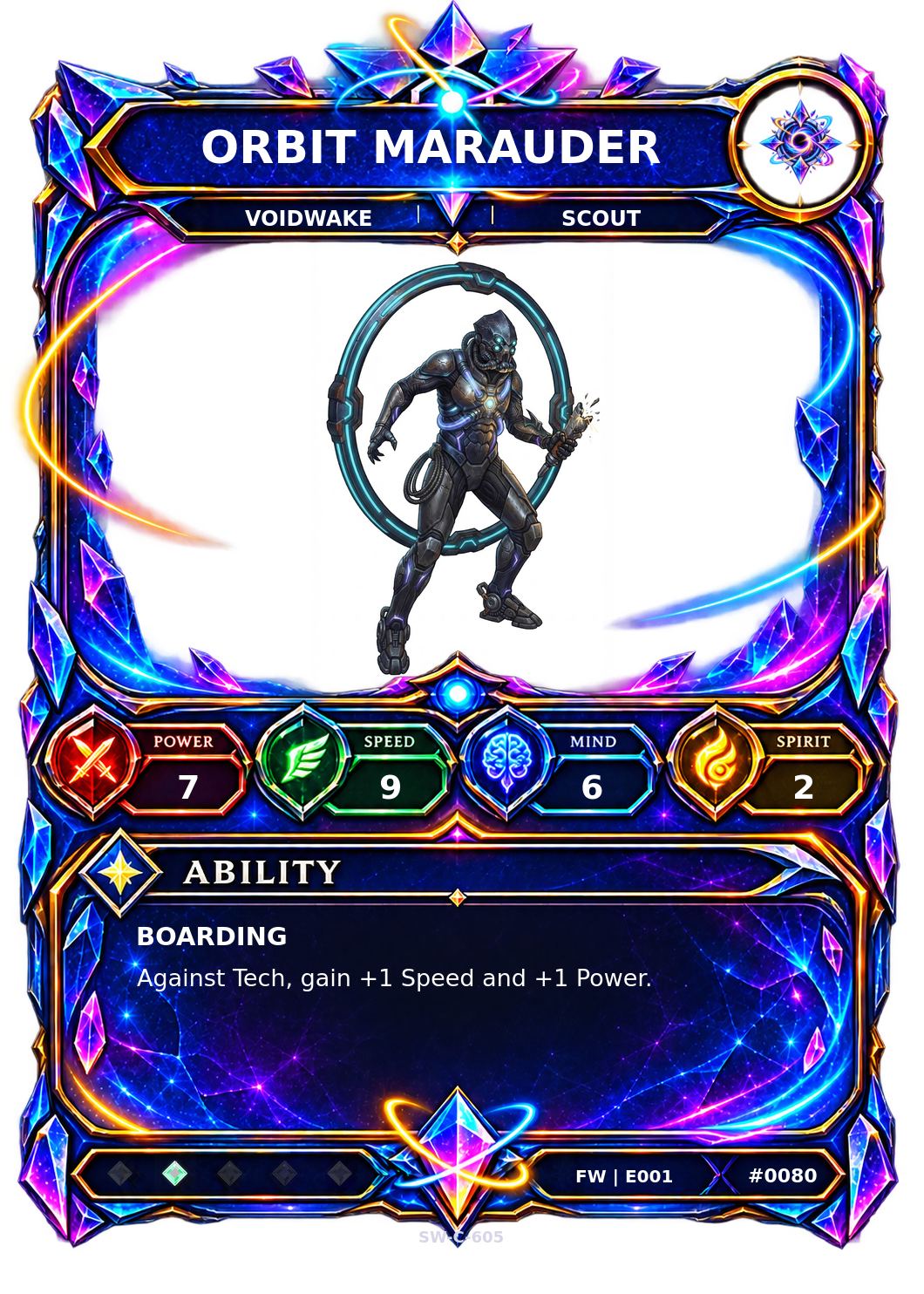 Rendered Orbit Marauder Base Champion card