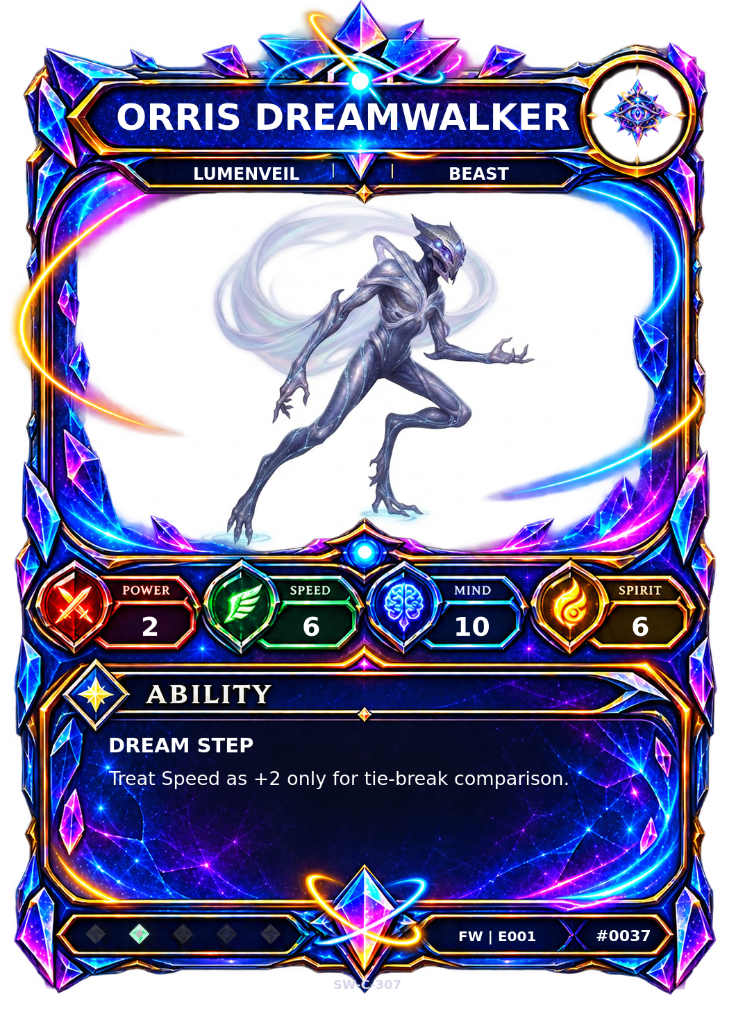 Rendered Orris Dreamwalker Base Champion card