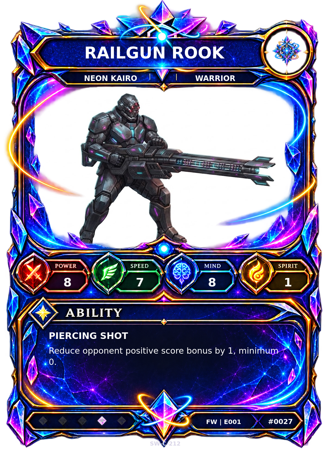 Rendered Railgun Rook Base Champion card