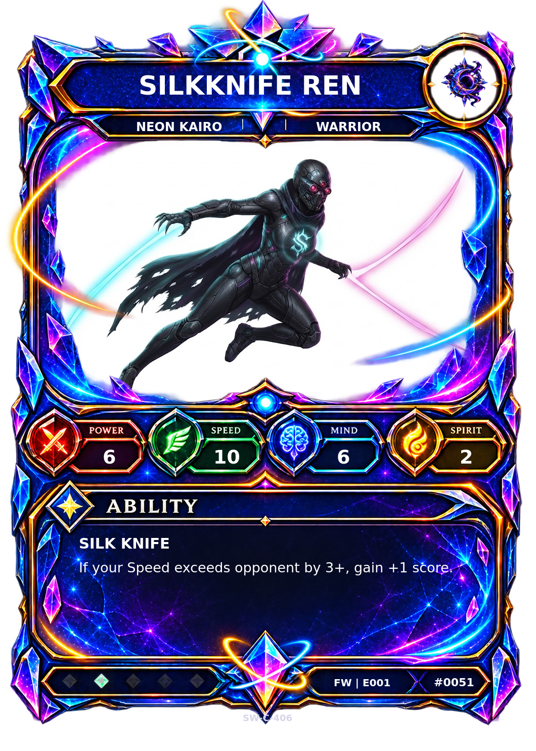 Rendered Silkknife Ren Base Champion card