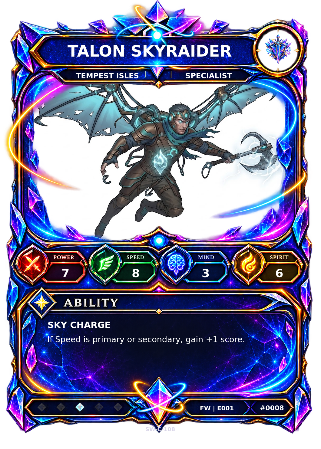 Rendered Talon Skyraider Base Champion card