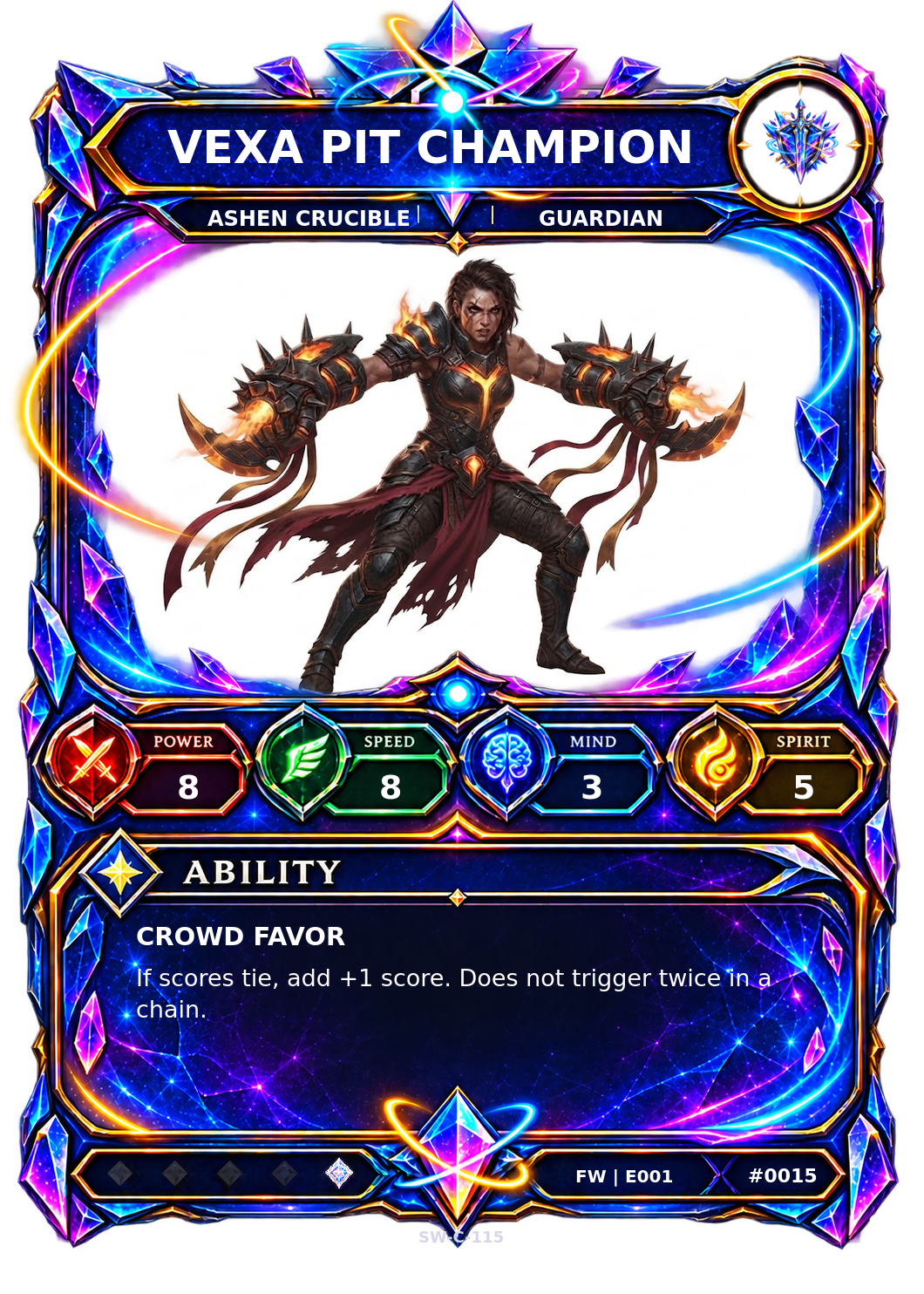 Rendered Vexa Pit Champion Base Champion card