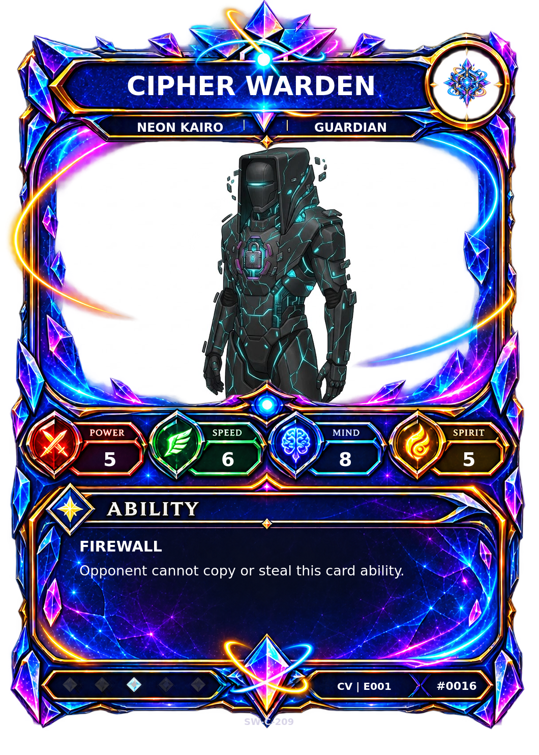 Rendered Cipher Warden Convergence Champion card