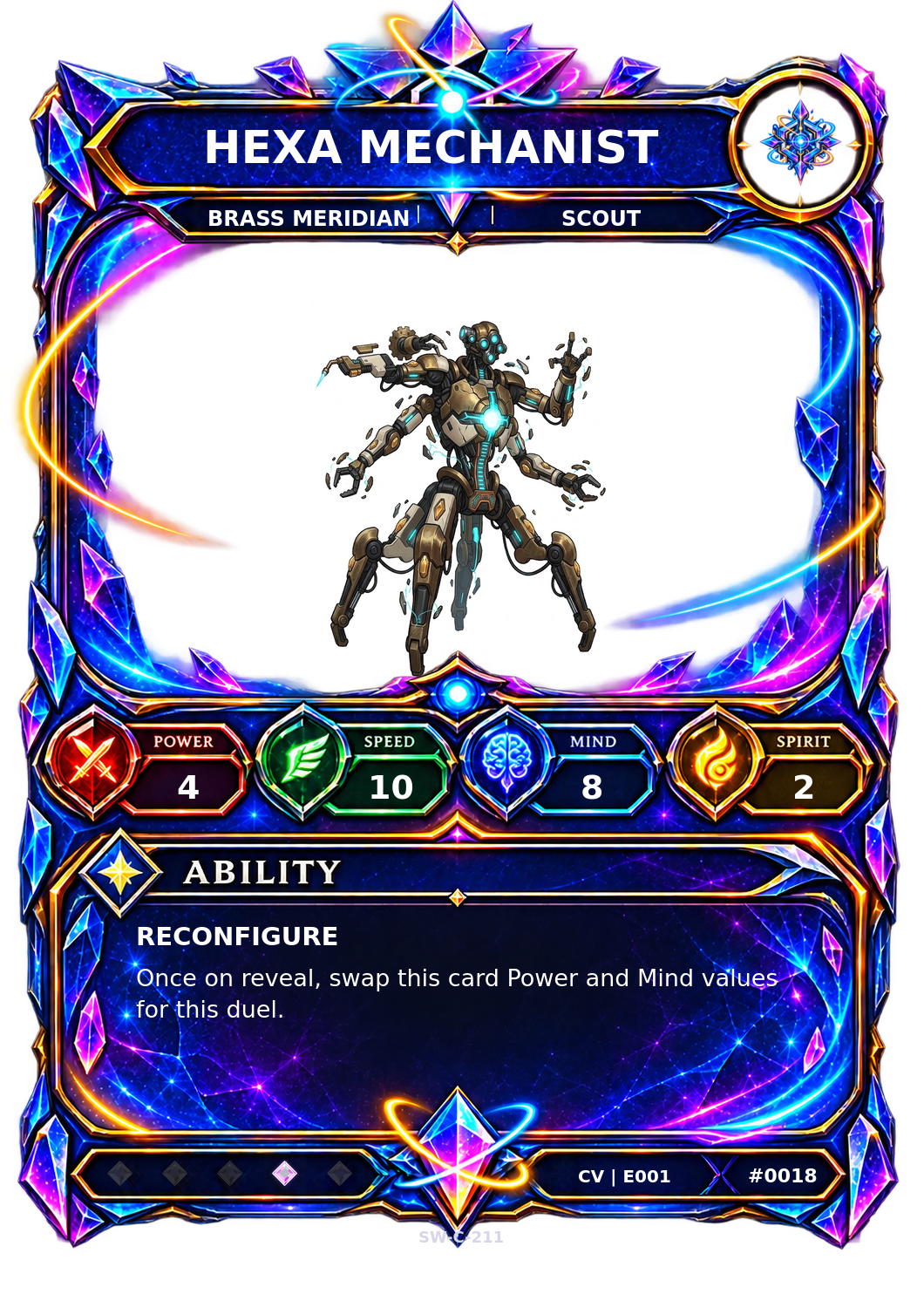 Rendered Hexa Mechanist Convergence Champion card