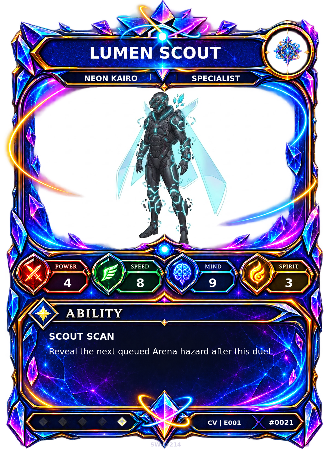 Rendered Lumen Scout Convergence Champion card