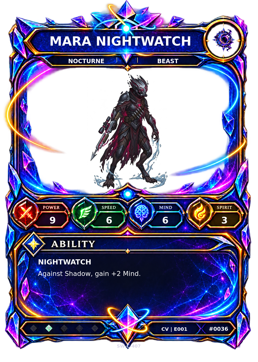 Rendered Mara Nightwatch Convergence Champion card