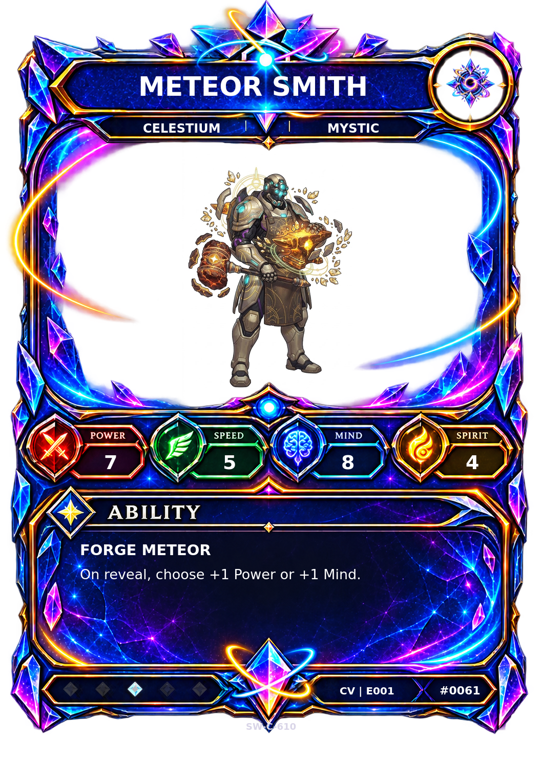 Rendered Meteor Smith Convergence Champion card