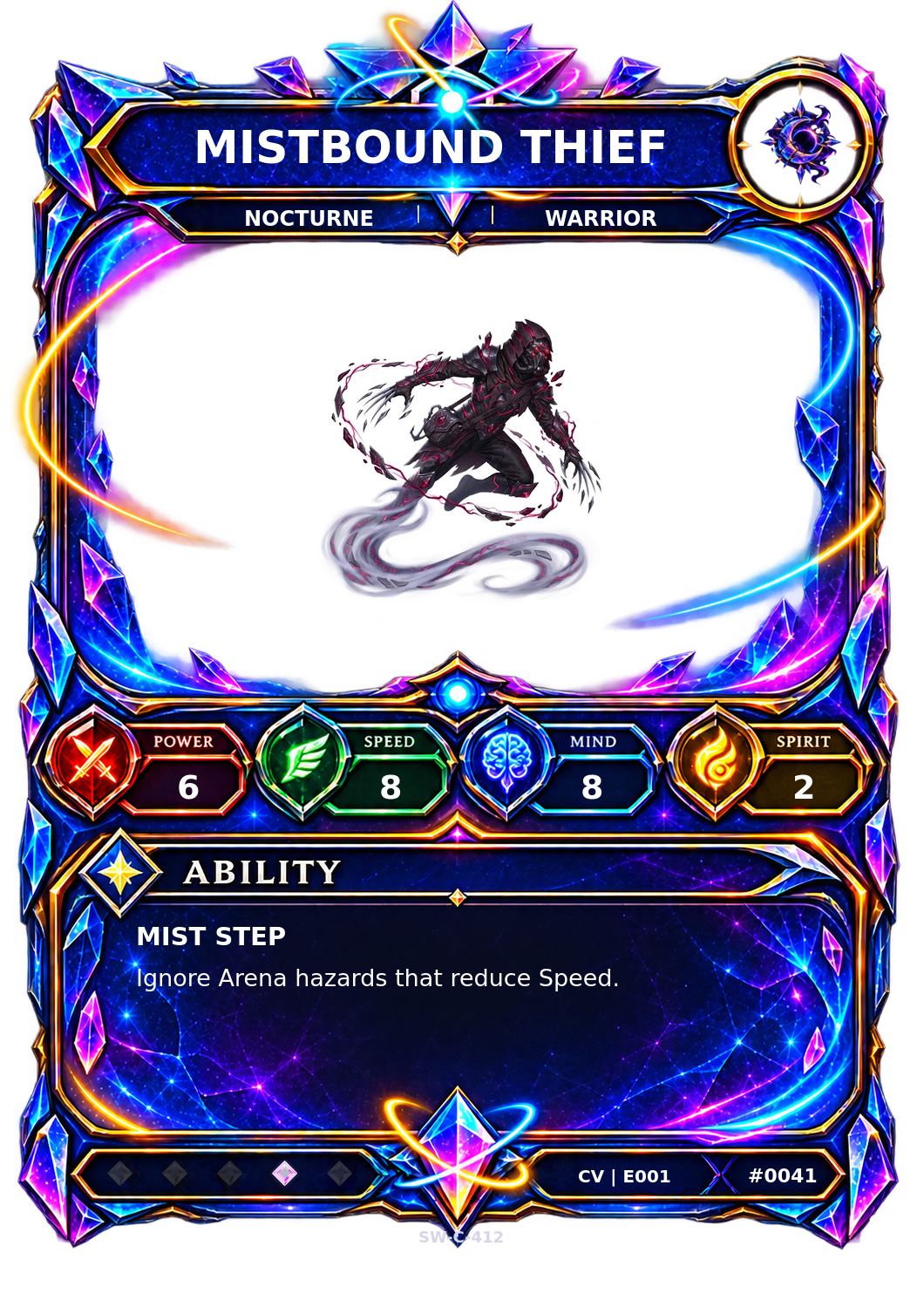 Rendered Mistbound Thief Convergence Champion card