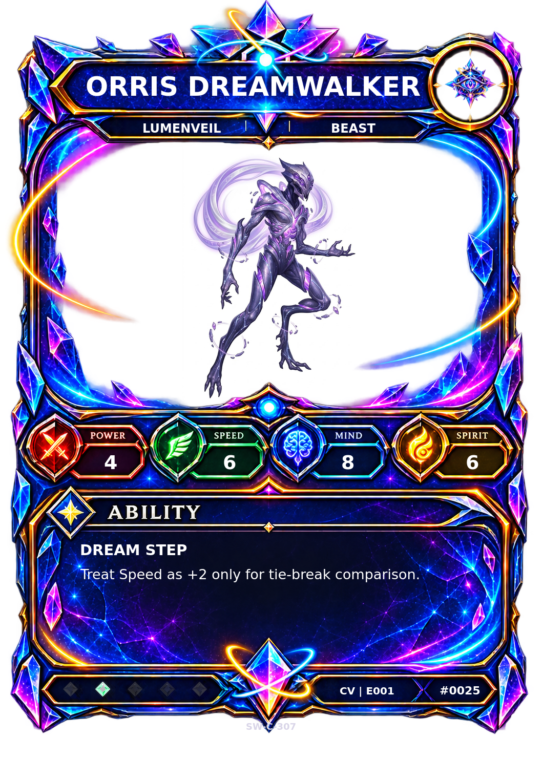 Rendered Orris Dreamwalker Convergence Champion card