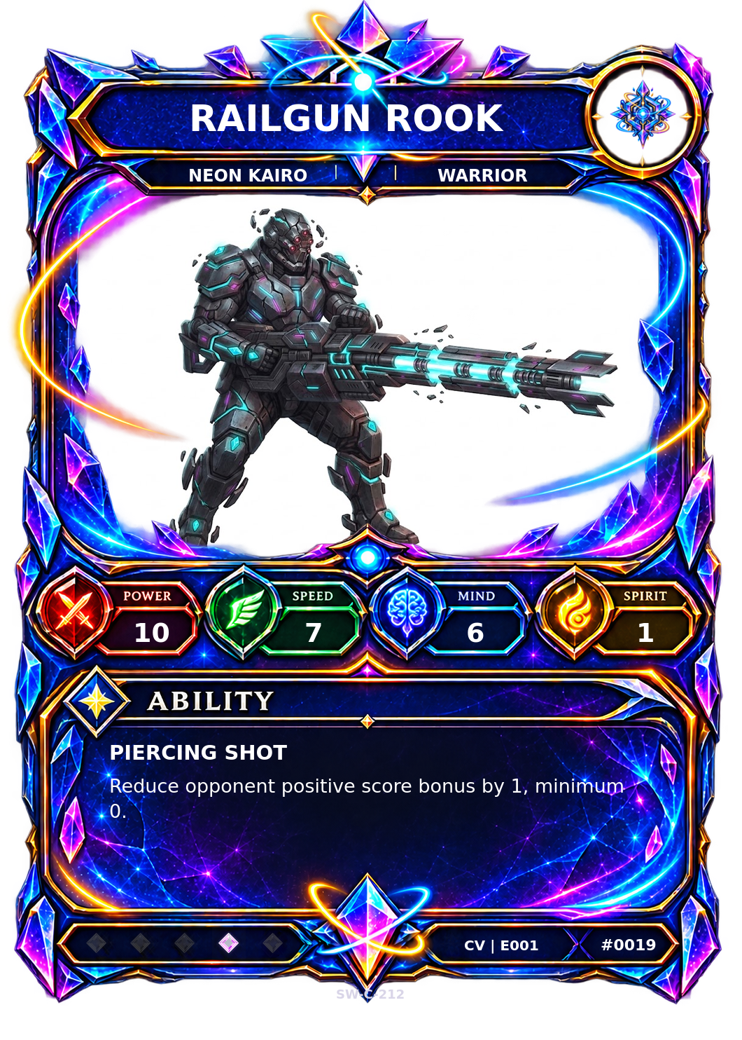 Rendered Railgun Rook Convergence Champion card