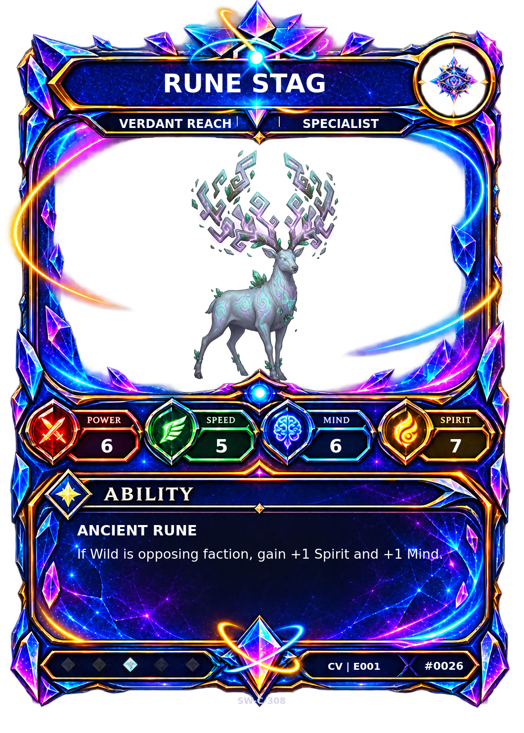 Rendered Rune Stag Convergence Champion card