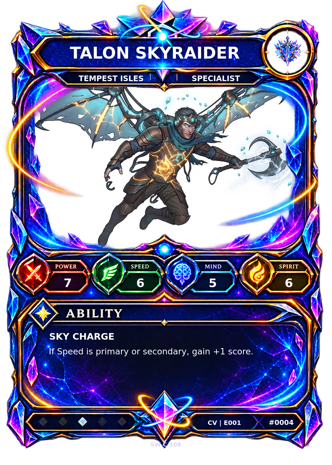 Rendered Talon Skyraider Convergence Champion card