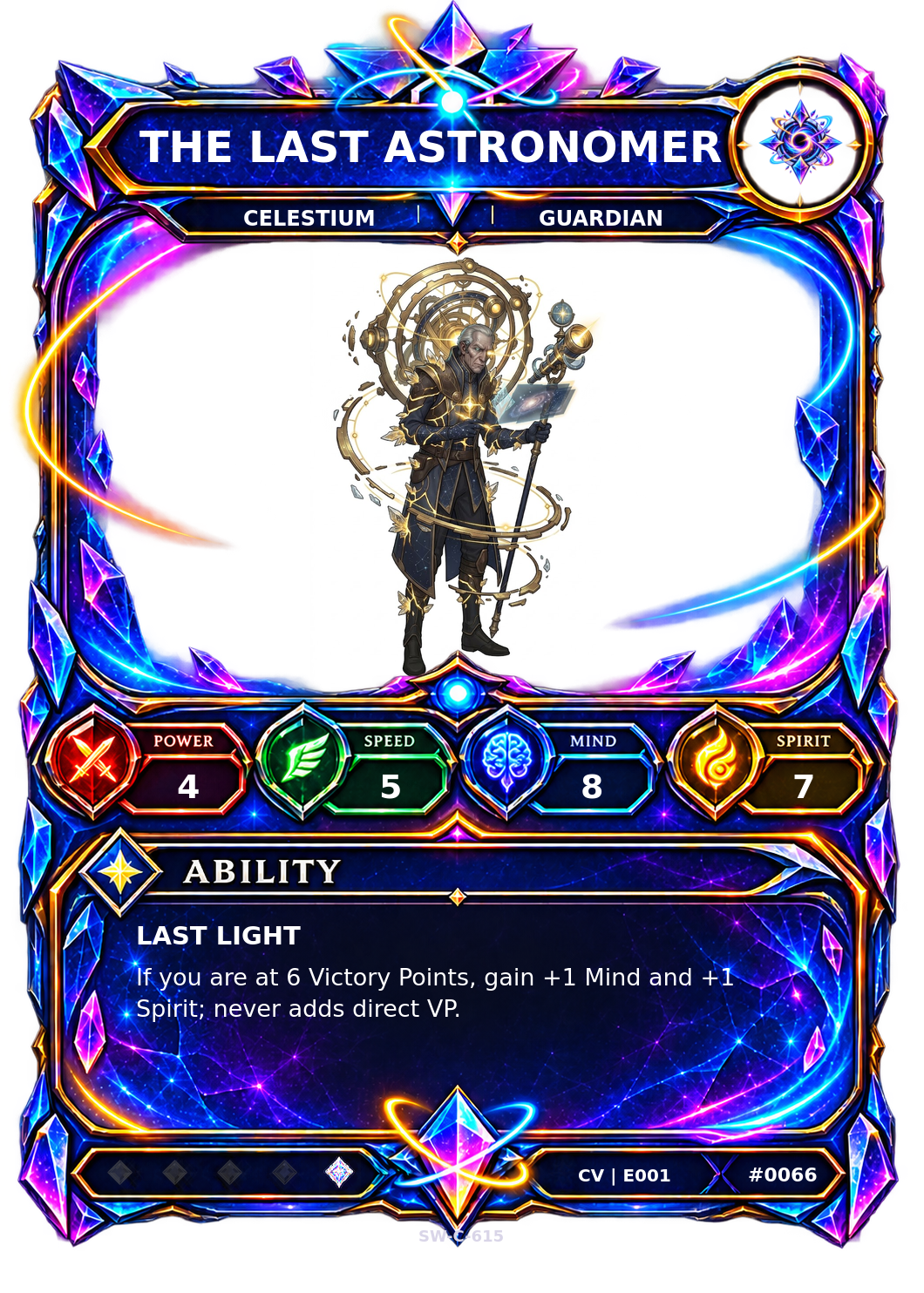 Rendered The Last Astronomer Convergence Champion card