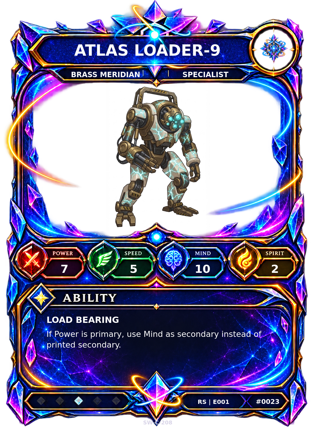 Rendered Atlas Loader-9 Resonance Champion card