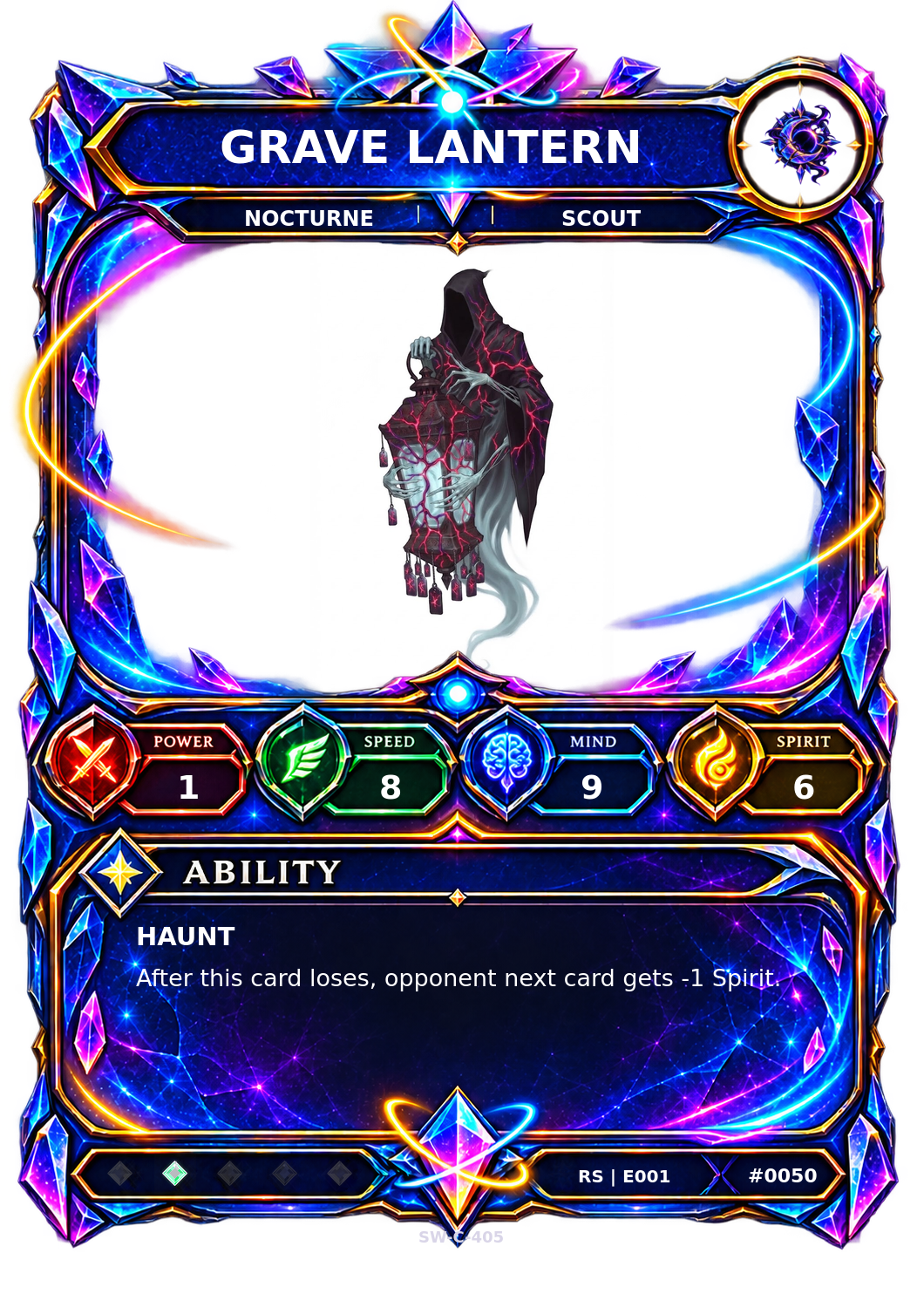 Rendered Grave Lantern Resonance Champion card