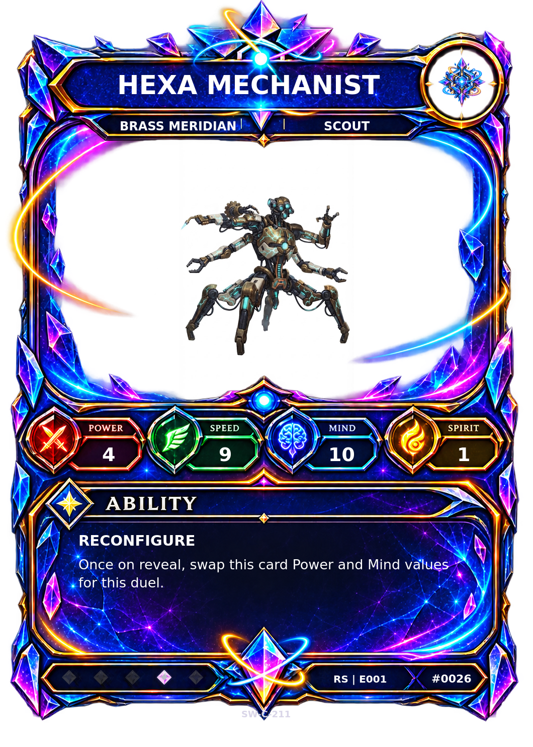 Rendered Hexa Mechanist Resonance Champion card