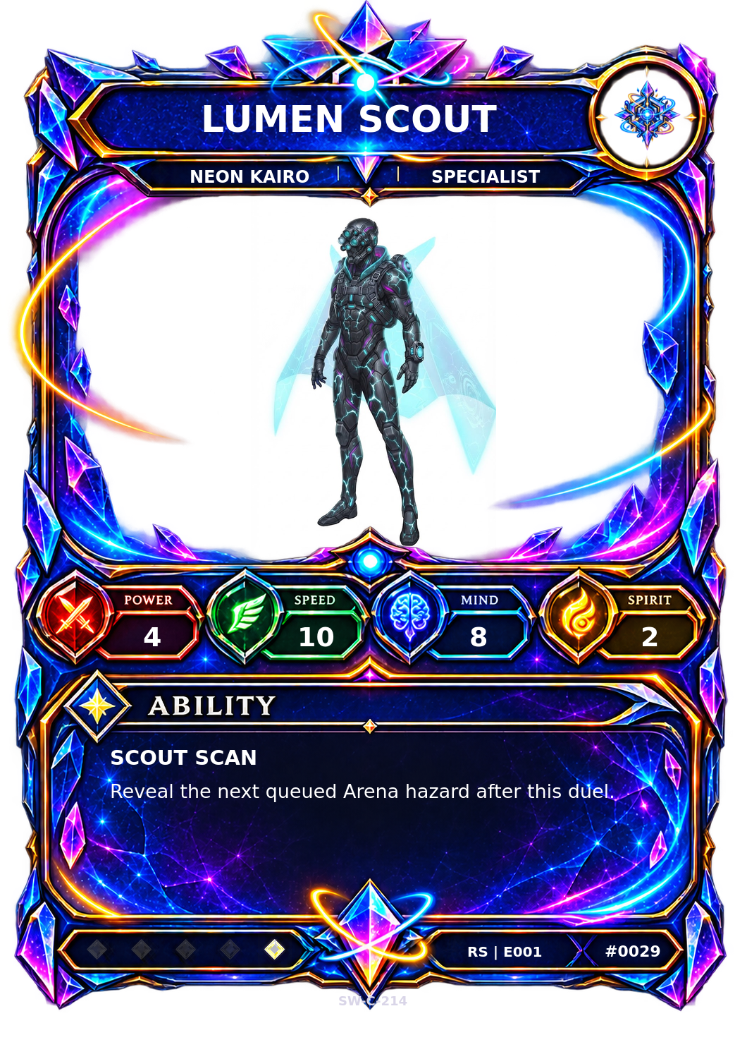 Rendered Lumen Scout Resonance Champion card