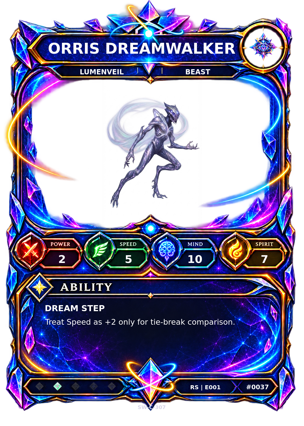 Rendered Orris Dreamwalker Resonance Champion card