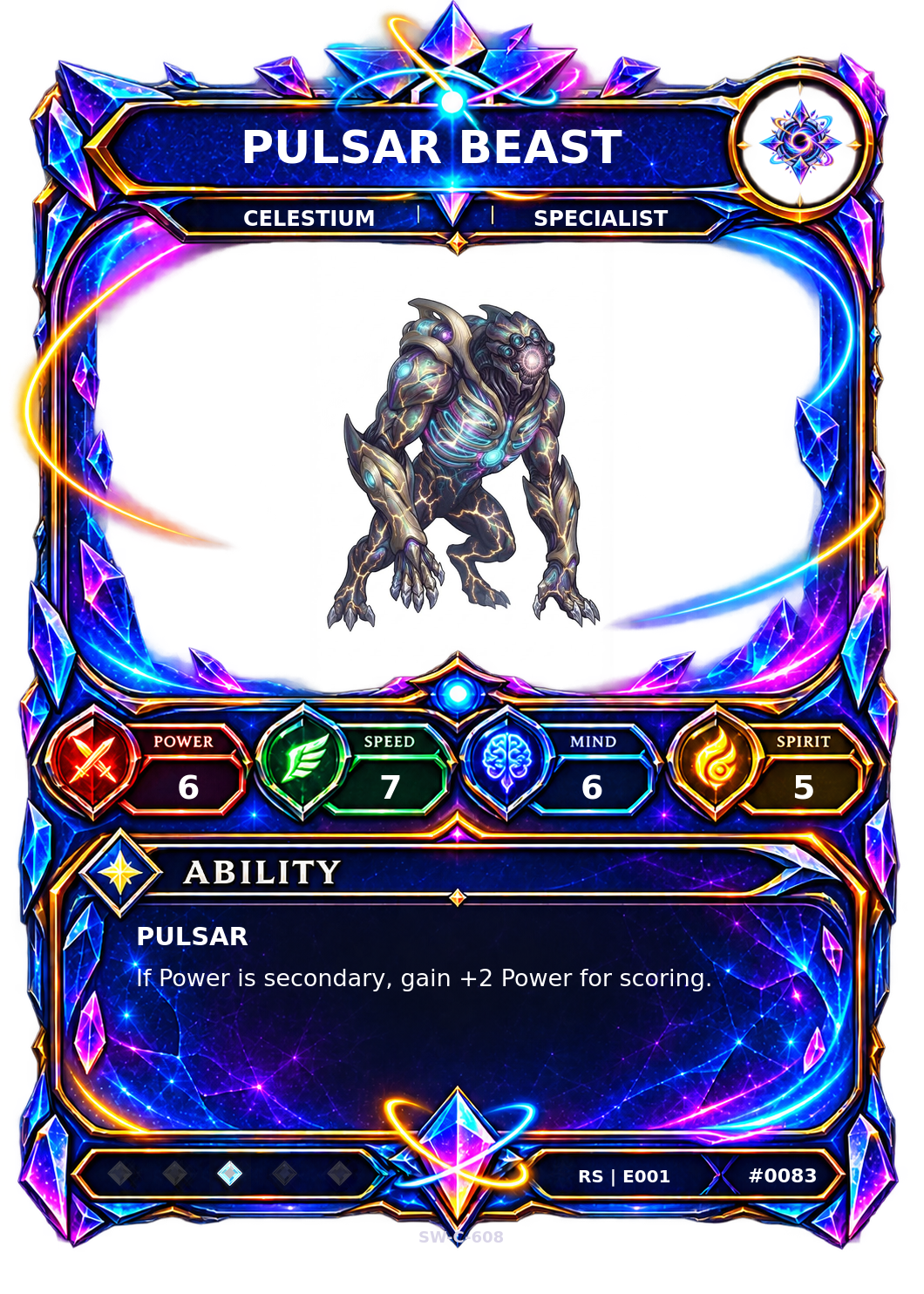 Rendered Pulsar Beast Resonance Champion card