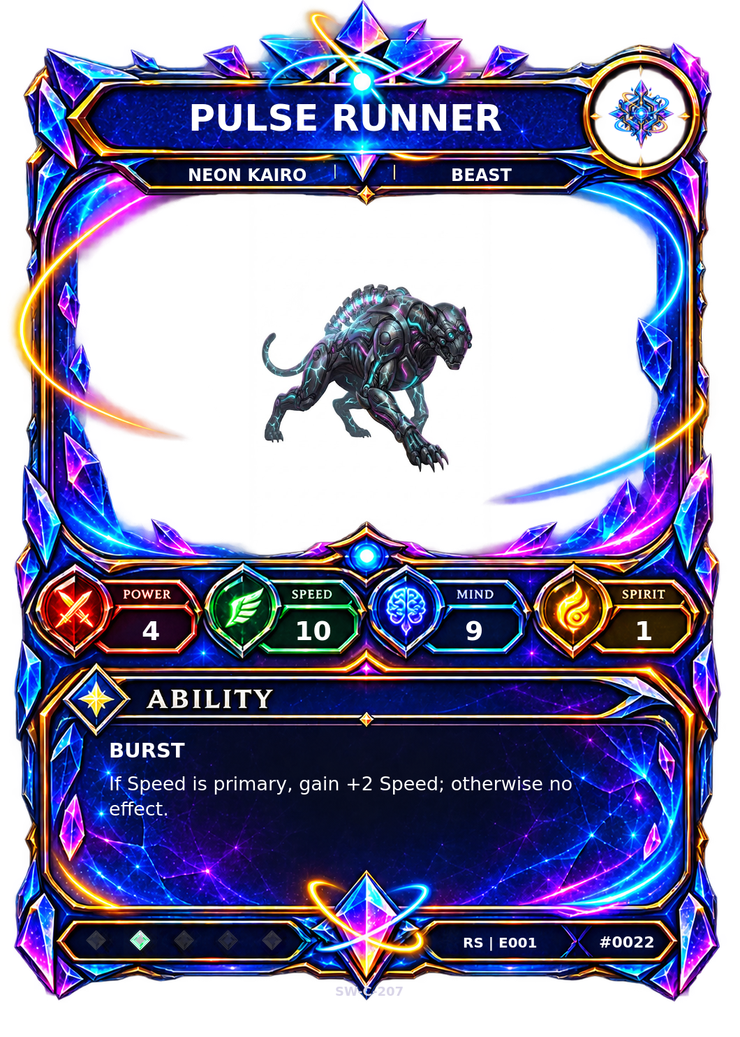 Rendered Pulse Runner Resonance Champion card