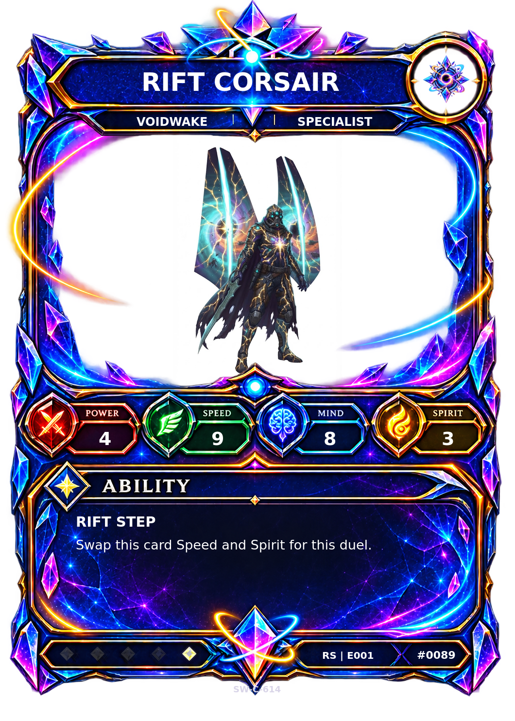 Rendered Rift Corsair Resonance Champion card
