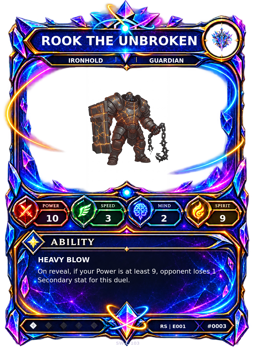 Rendered Rook the Unbroken Resonance Champion card