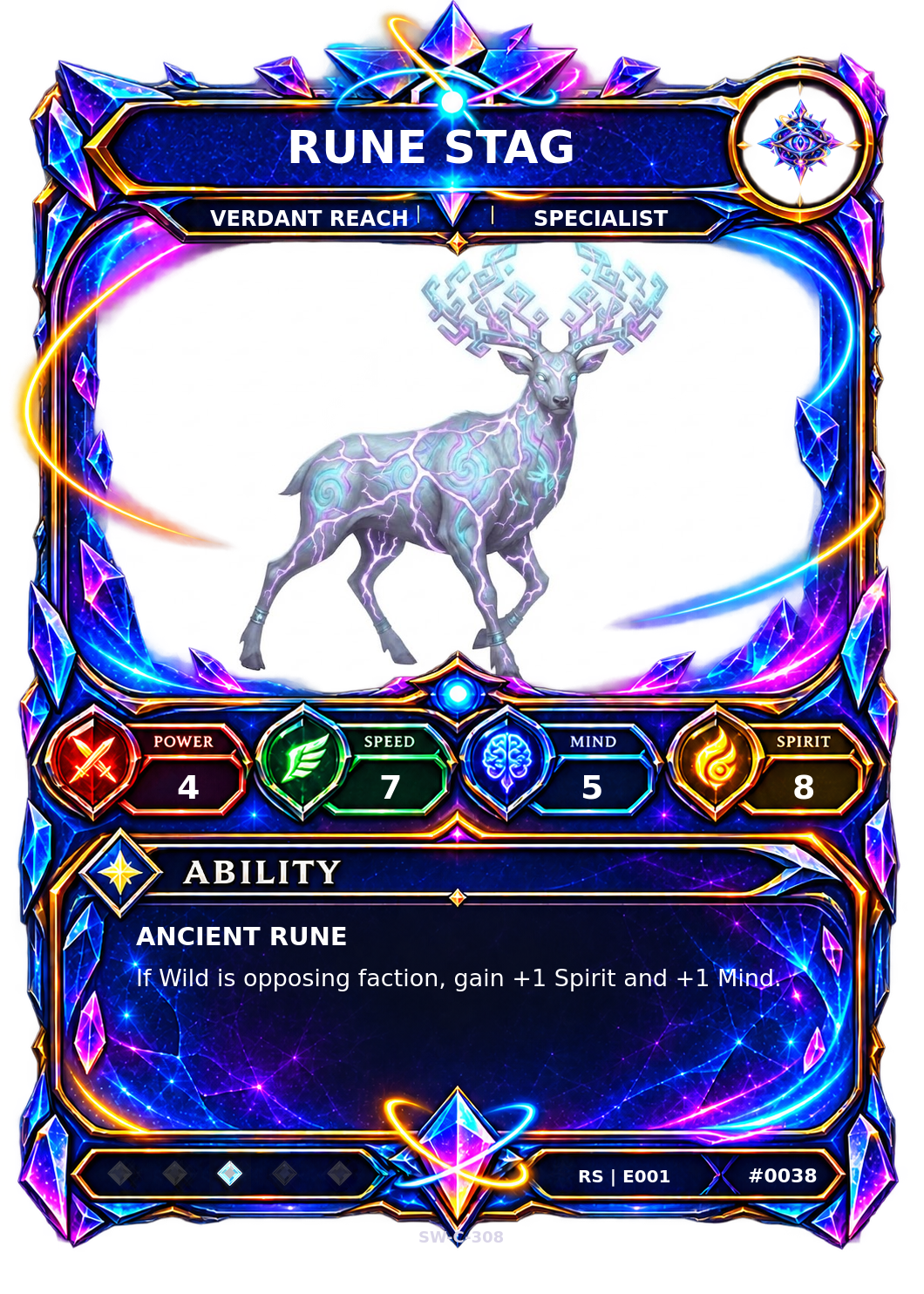 Rendered Rune Stag Resonance Champion card