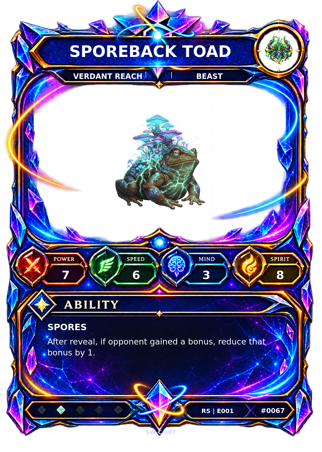 Rendered Sporeback Toad Resonance Champion card
