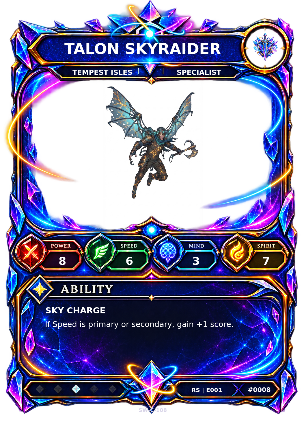 Rendered Talon Skyraider Resonance Champion card