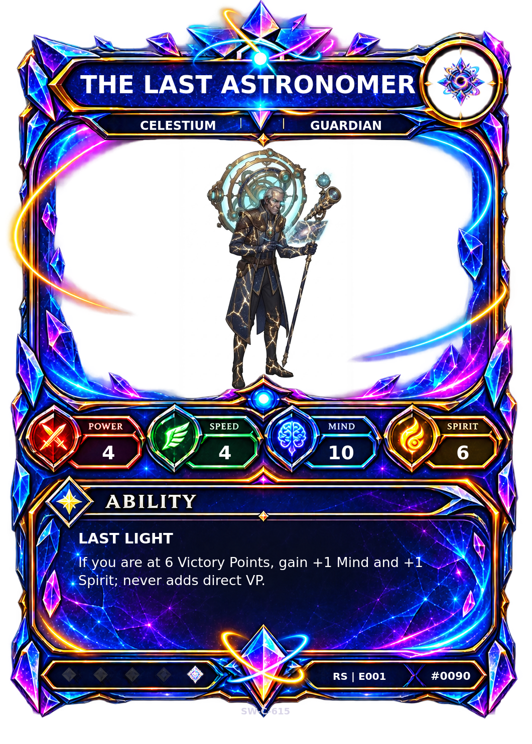 Rendered The Last Astronomer Resonance Champion card