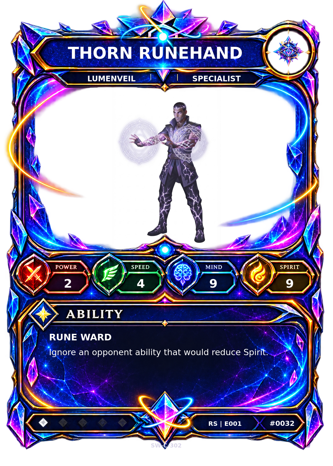 Rendered Thorn Runehand Resonance Champion card