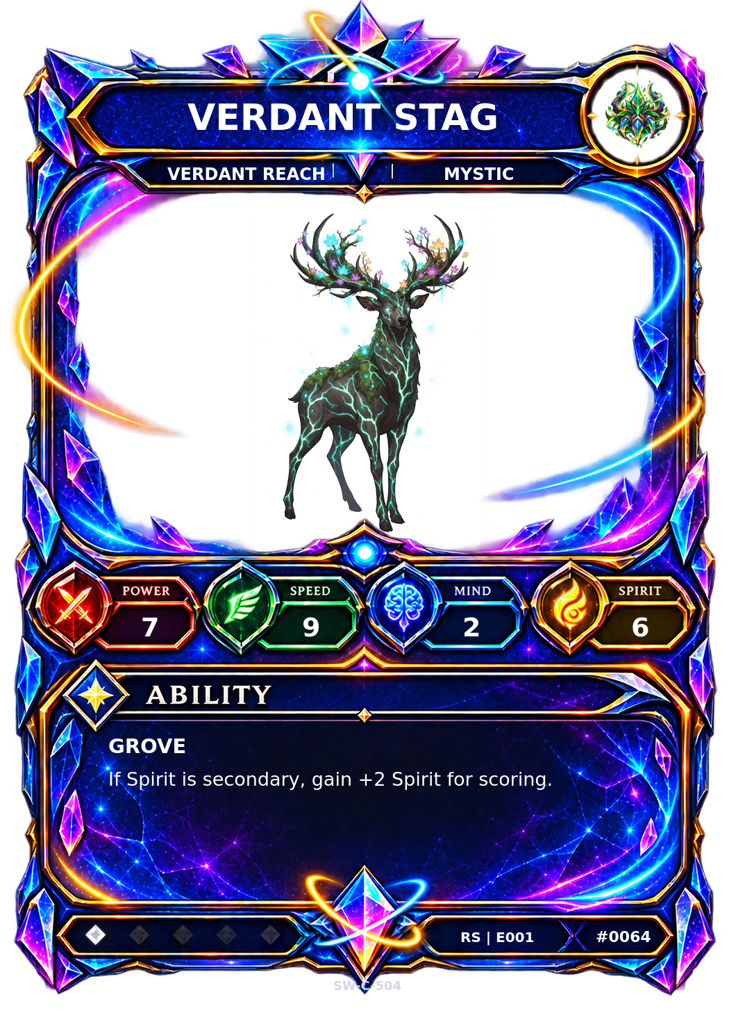 Rendered Verdant Stag Resonance Champion card