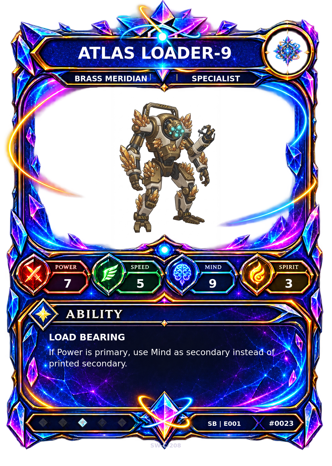 Rendered Atlas Loader-9 Shardbound Champion card