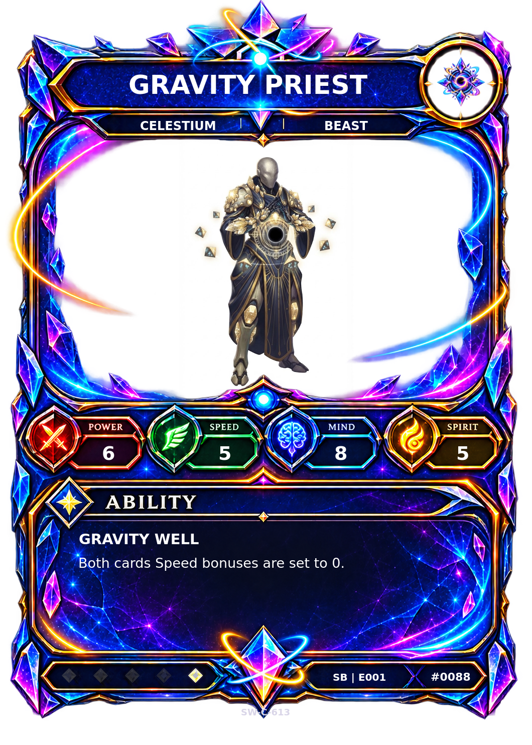Rendered Gravity Priest Shardbound Champion card