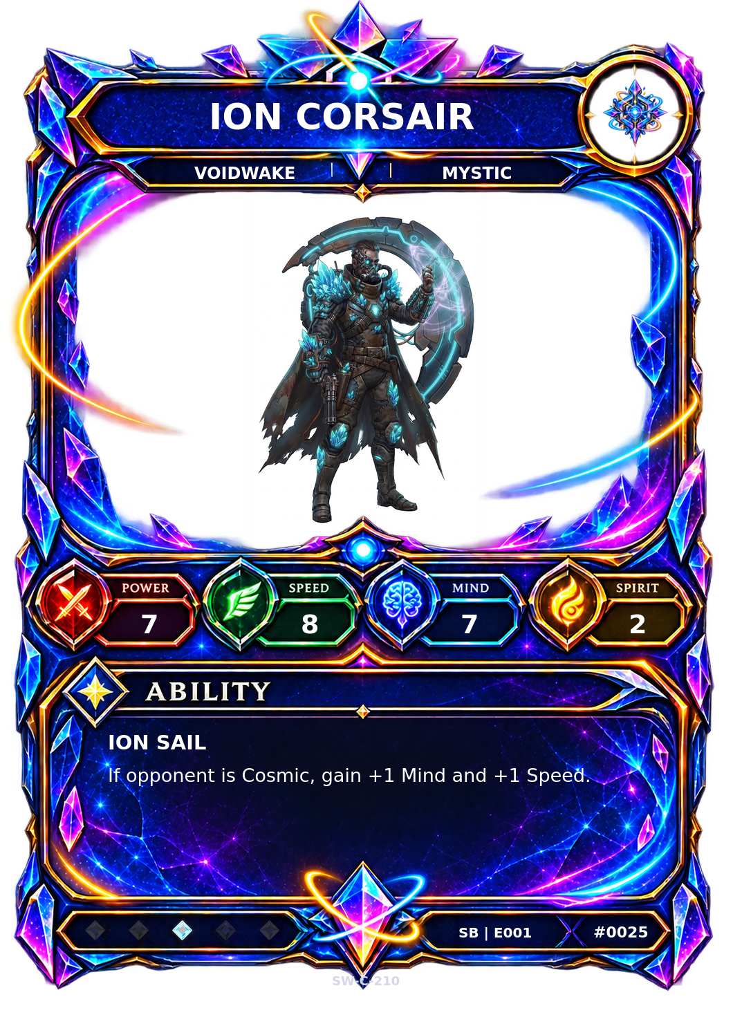 Rendered Ion Corsair Shardbound Champion card