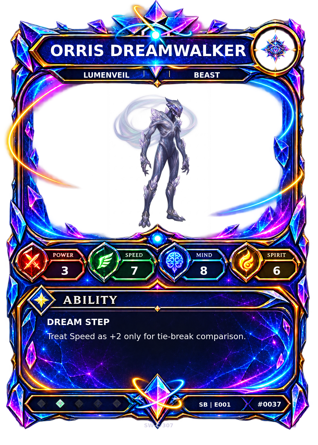 Rendered Orris Dreamwalker Shardbound Champion card