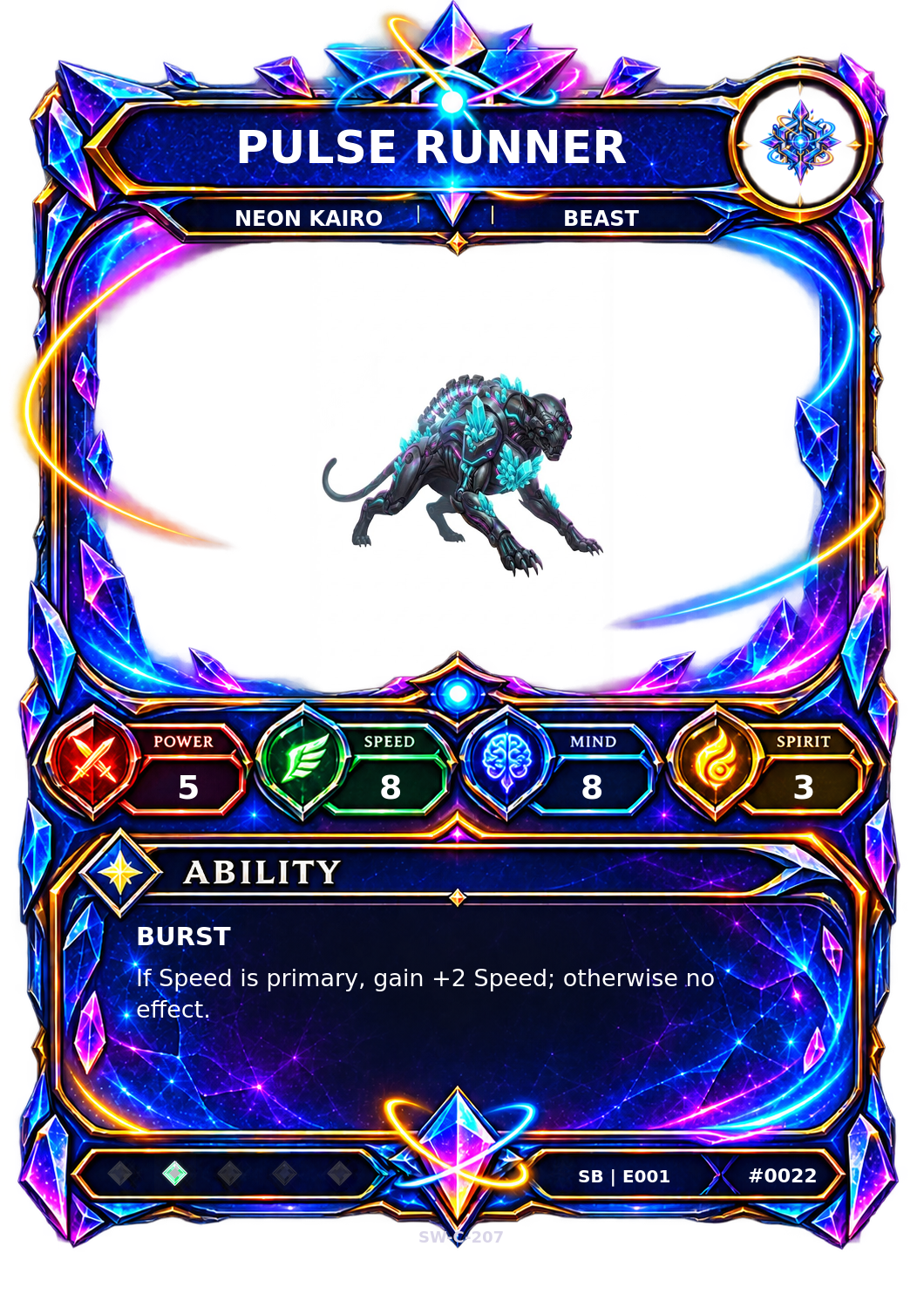 Rendered Pulse Runner Shardbound Champion card